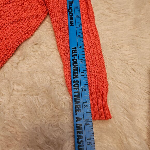 Kenneth Cole Women's Coral Linen Blend Knit Buttons Up Cardigan Size: L - Picture 6 of 10